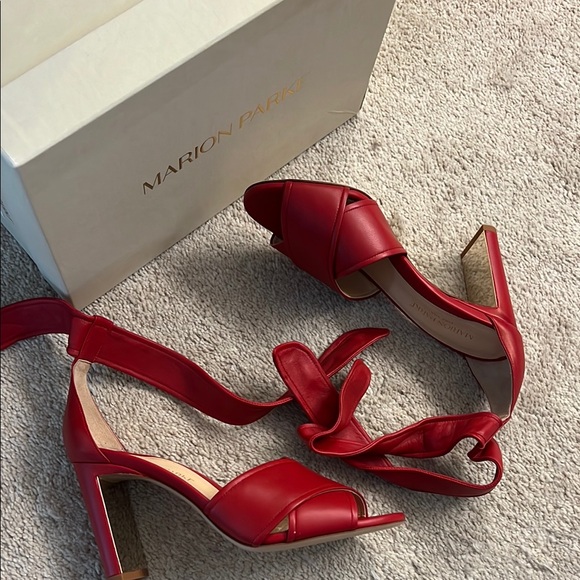 Marion Parke Shoes - Marion Parke leather Red Tie Heels